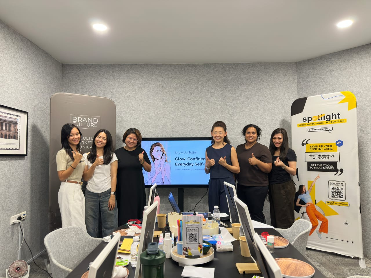 Group photo with trainers